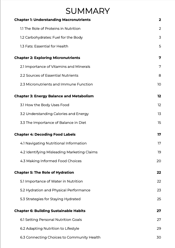 BUNDLE | Nutrition Basics for Beginners eBook & Audiobook | 4 Informative PDFs | 1 Excel Planner
