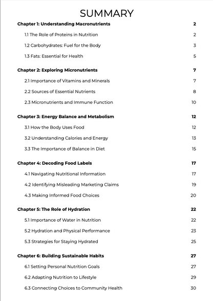 BUNDLE | Nutrition Basics for Beginners eBook & Audiobook | 4 Informative PDFs | 1 Excel Planner