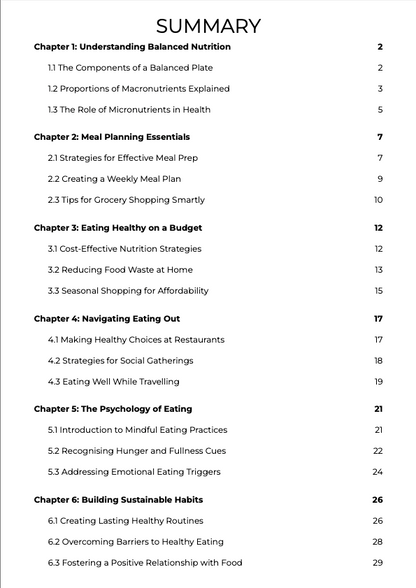 BUNDLE | Practical and Conscious Nutrition eBook | 5 Informative PDFs | 1 Excel Planner